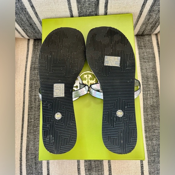 Tory Burch Silver Miller Platform Women's Sandals - Picture 5 of 6